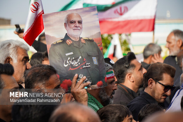 تشییع سردار شهید خادمی در فسا