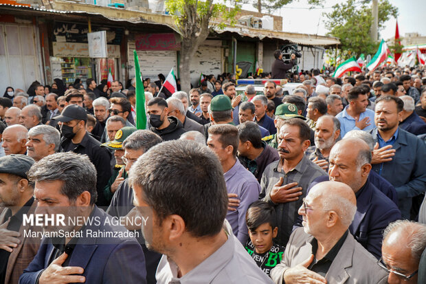 تشییع سردار شهید خادمی در فسا