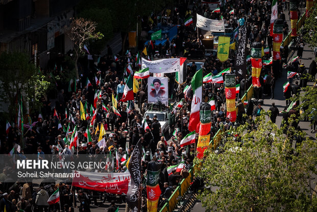 تهران در سوگ چهلمین روز شهادت رهبر شهید انقلاب اسلامی