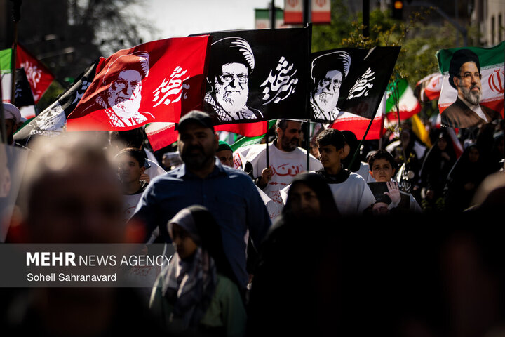 مراسم عزاداری چهلمین روز شهادت رهبر انقلاب در تهران