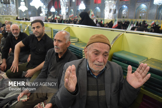مراسم چهلمین روز شهادت امام شهید امت در حرم رضوی