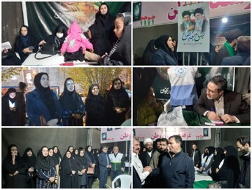 برپایی موکب سلامت در دورود؛ ارائه خدمات رایگان درمانی