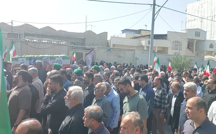 تشییع پیکر شهدا در برازجان