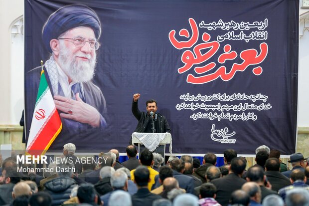 مراسم اربعین رهبر شهید انقلاب در مصلی اردبیل