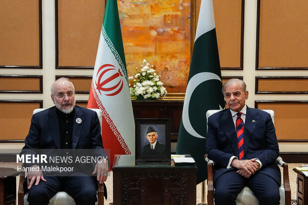 دیدار نخست وزیر پاکستان با رئیس مجلس شورای اسلامی