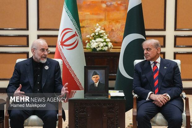 دیدار نخست وزیر پاکستان با رئیس مجلس شورای اسلامی