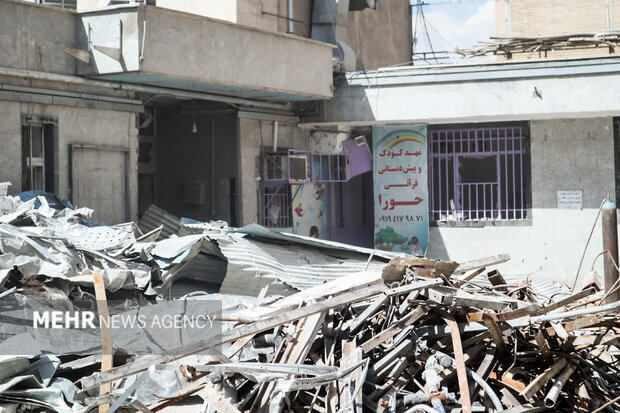 آثار تجاوز آمریکایی- صهیونی به مهدکودک حورا