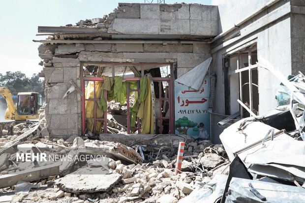 آثار تجاوز آمریکایی- صهیونی به مهدکودک حورا