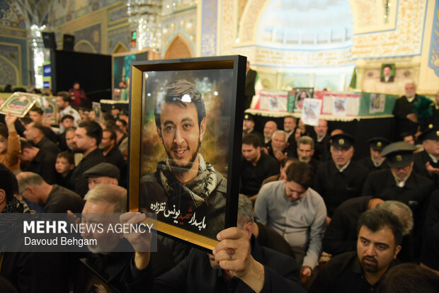 مراسم وداع با پیکر شهدای اقتدار ایران اسلامی