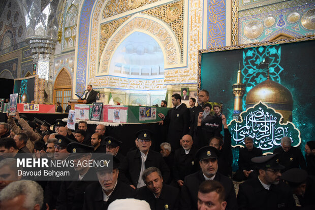 مراسم وداع با پیکر شهدای اقتدار ایران اسلامی