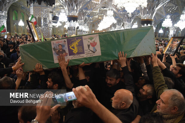 مراسم وداع با پیکر شهدای اقتدار ایران اسلامی