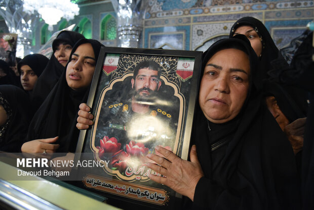 مراسم وداع با پیکر شهدای اقتدار ایران اسلامی