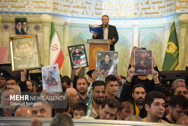 مراسم وداع با پیکر شهدای اقتدار ایران اسلامی