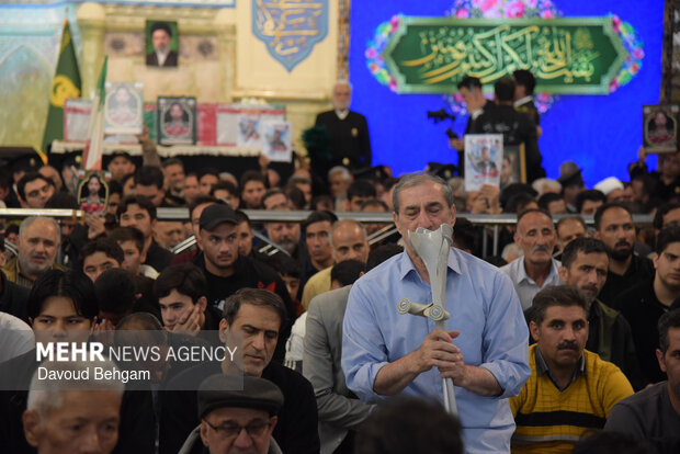 مراسم وداع با پیکر شهدای اقتدار ایران اسلامی