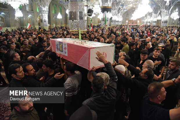 مراسم وداع با پیکر شهدای اقتدار ایران اسلامی