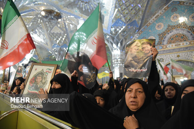 مراسم وداع با پیکر شهدای اقتدار ایران اسلامی