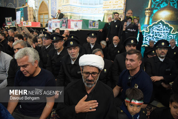 مراسم وداع با پیکر شهدای اقتدار ایران اسلامی