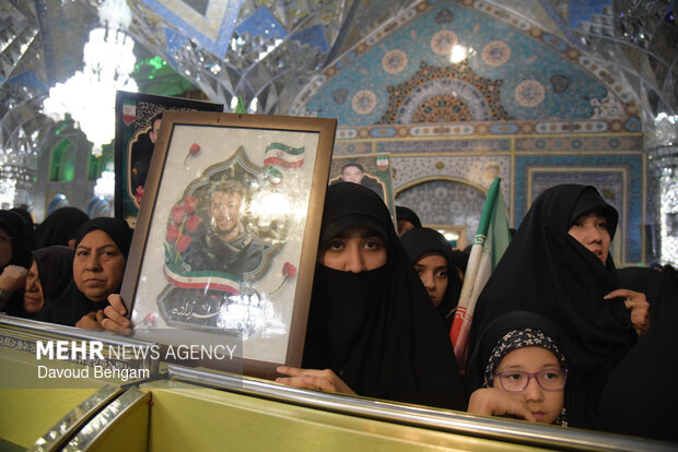 مراسم وداع با پیکر شهدای اقتدار ایران اسلامی