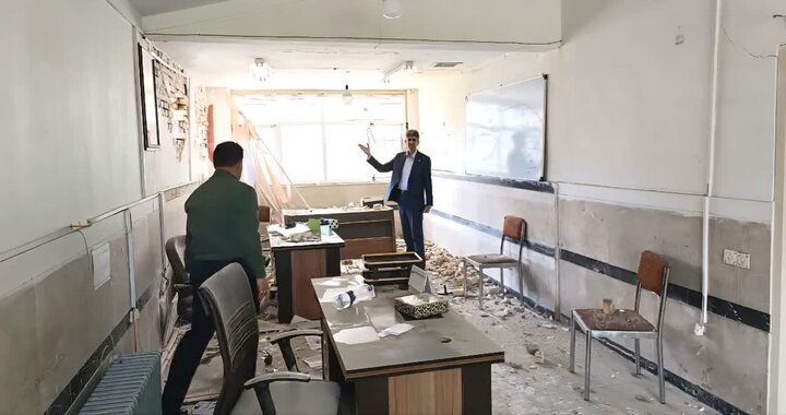 خسارت جنگ به ساختمان‌های بهزیستی کرمانشاه