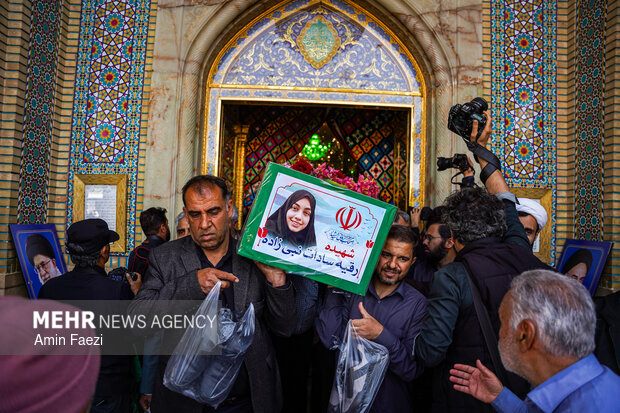 تشییع شهید نبی زاده و خانواده اش در شیراز