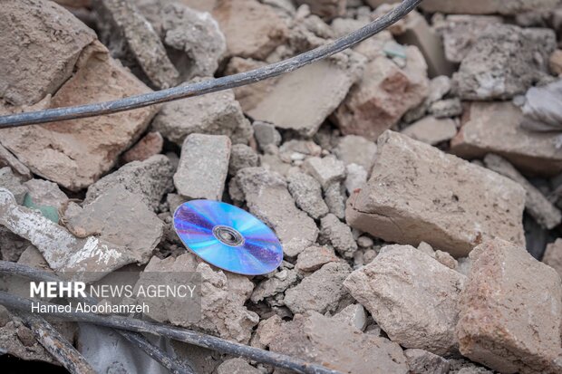 تخریب مرکز فرهنگی نجمیه در تجاوز آمریکایی-صهیونی به همدان