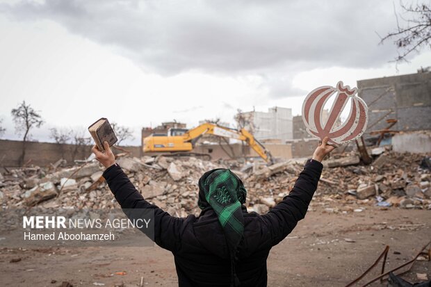 تخریب مرکز فرهنگی نجمیه در تجاوز آمریکایی-صهیونی به همدان