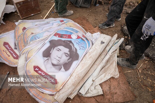 تخریب مرکز فرهنگی نجمیه در تجاوز آمریکایی-صهیونی به همدان