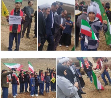 کاشت نهال به یاد دانش‌آموزان شهید میناب در بیجار برگزار شد