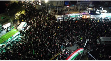 تصاویر هوایی از تجمع حماسی در ارومیه