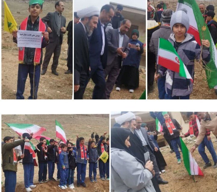 کاشت نهال به یاد دانش‌آموزان شهید میناب در بیجار برگزار شد