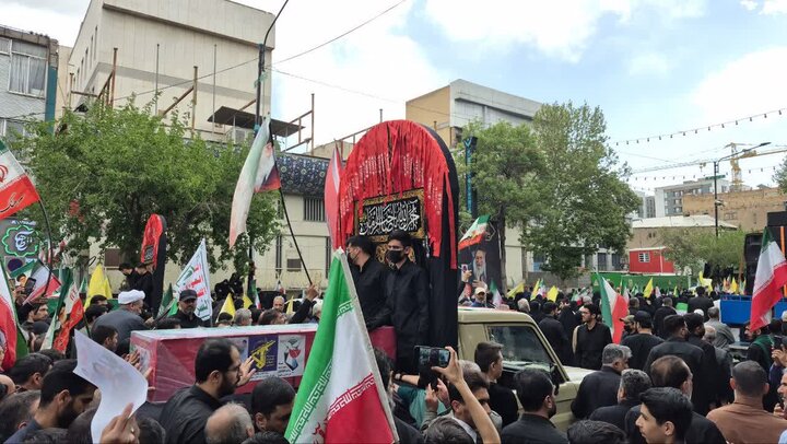 مراسم تشییع پیکر شهدای اقتدار ایران در مشهدالرضا(ع)