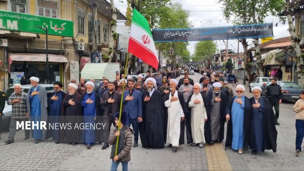 گیلان در عزای «صادق آل محمد» (ع) غرق ماتم شد