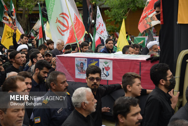 تشییع پیکرهای دو شهید اقتدار در مشهد