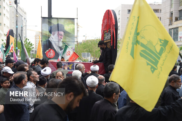 تشییع پیکرهای دو شهید اقتدار در مشهد