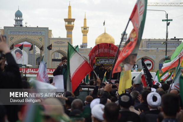تشییع پیکرهای دو شهید اقتدار در مشهد