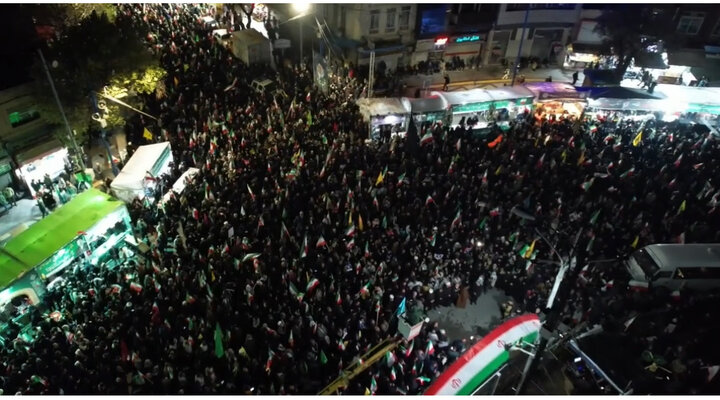 تصاویر هوایی از تجمع حماسی در ارومیه