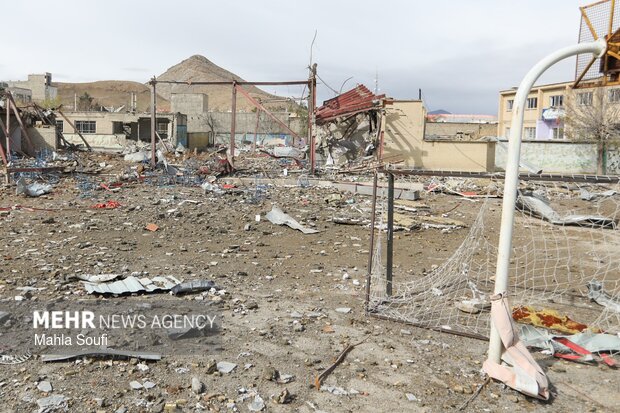 آثار تجاوزات آمریکایی- صهیونیستی بر مدرسه دکتر حافظی در اراک