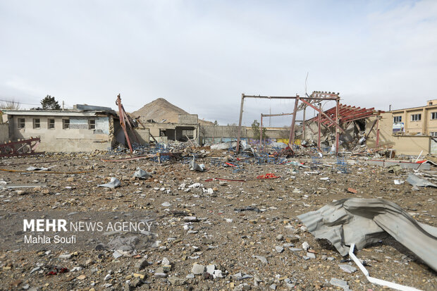 آثار تجاوزات آمریکایی- صهیونیستی بر مدرسه دکتر حافظی در اراک