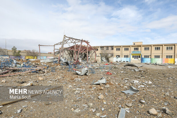 آثار تجاوزات آمریکایی- صهیونیستی بر مدرسه دکتر حافظی در اراک