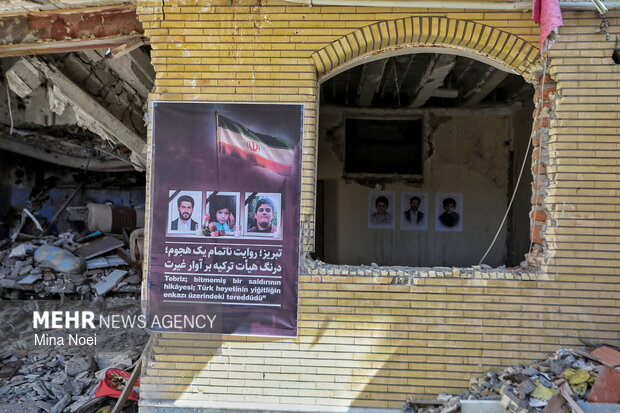 بازدید فعالین رسانه‌ای ترکیه از آثار تجاوزات آمریکایی- صهیونی در تبریز