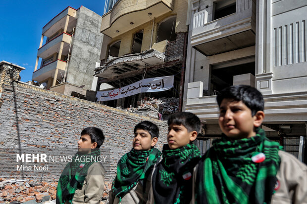 بازدید فعالین رسانه‌ای ترکیه از آثار تجاوزات آمریکایی- صهیونی در تبریز