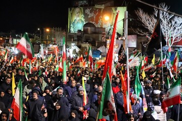 حضور پرشور مردم گالیکش در تجمع شبانه