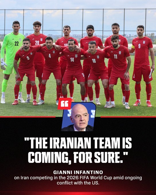رئيس الفيفا من واشنطن:"إيران ستكون حاضرة في كأس العالم، بالتأكيد"