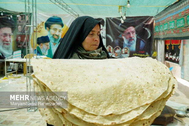 پخت نان سنتی در کوار