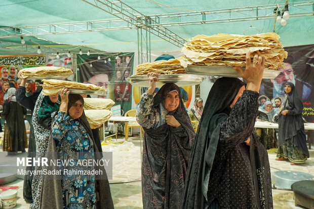 پخت نان سنتی در کوار