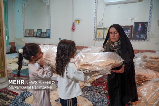 پخت نان سنتی در کوار