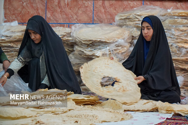 پخت نان سنتی در کوار