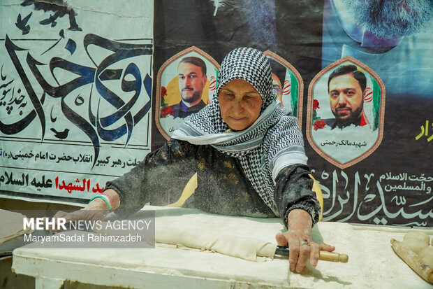 پخت نان سنتی در کوار