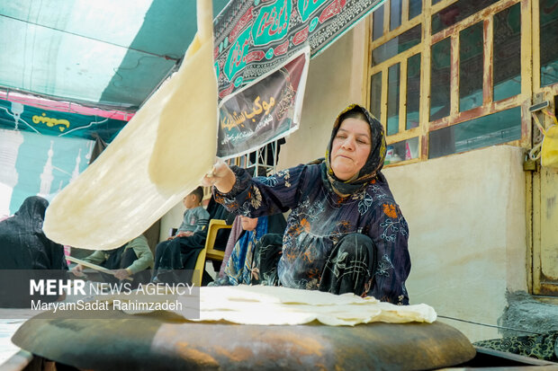 پخت نان سنتی در کوار