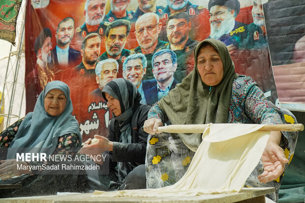 پخت نان سنتی در کوار